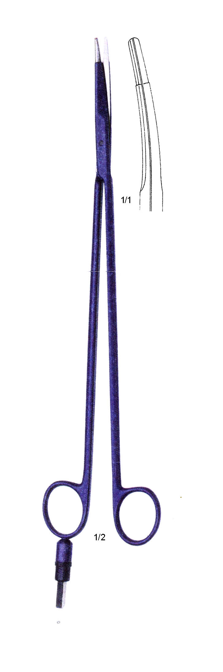 BİPOLAR MAKAS EĞRİ 28CM